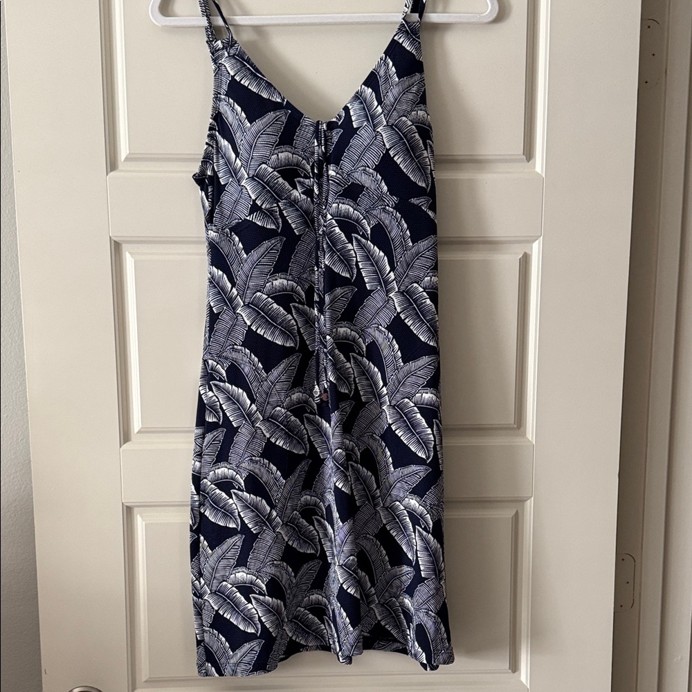 Tommy Bahama Navy and White Palm Mini Dress
